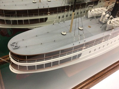 Lot 2067 - Large model boat in case