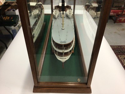 Lot 2067 - Large model boat in case