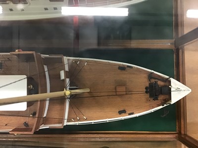 Lot 2067 - Large model boat in case