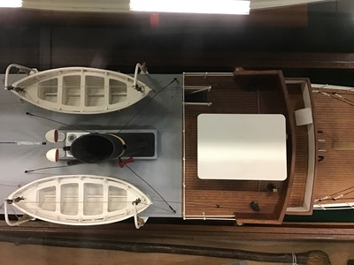 Lot 2067 - Large model boat in case