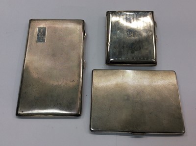 Lot 682 - Three silver cigarette cases