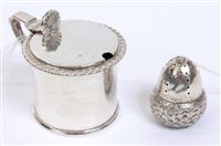 Lot 425 - Victorian silver pepperette with screw-on top,...