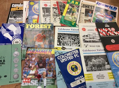 Lot 502 - Selection 1970s - 90s football programmes including Colchester United, Ipswich Town and others