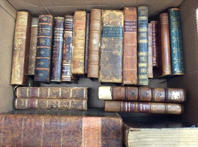 Lot 560 - One box of leather bound antiquarian books