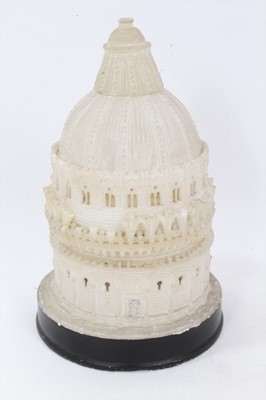 Lot 261 - 19th century Grand tour alabaster lamp