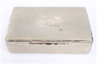 Lot 431 - Victorian silver cigarette box of rectangular...