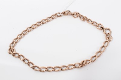 Lot 234 - 9ct gold oval link chain