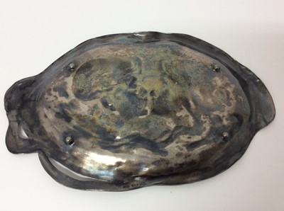 Lot 188 - Art Nouveau WMF pewter dish decorated with two kissing figures