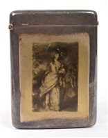 Lot 435 - Late Victorian silver card case of rectangular...