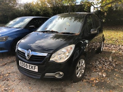 Lot 1 - 2009 Vauxhall Agila 1.2 Design Automatic, finished in black, Reg. No. EO59 EKF, MOT expired 20th July 2019, approximately 43,000 miles, supplied with 1 key, V5 and some paperwork