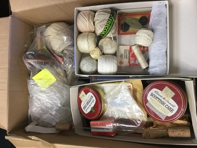 Lot 332 - Box of sewing and various haberdashery items