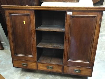 Lot 1029 - Victorian oak hanging cupboard