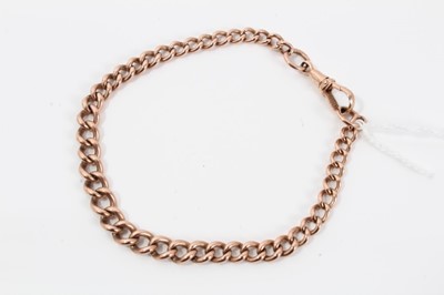 Lot 96 - 9ct rose gold curb link bracelet