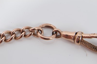 Lot 96 - 9ct rose gold curb link bracelet