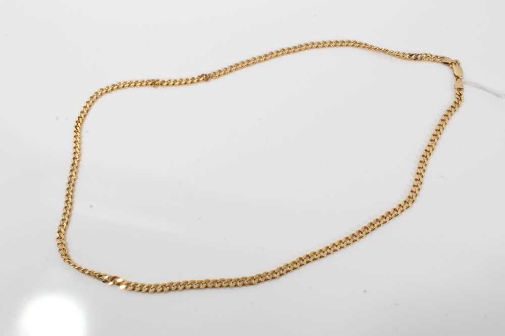 Lot 98 - 9ct gold curb link chain