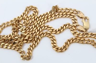 Lot 98 - 9ct gold curb link chain