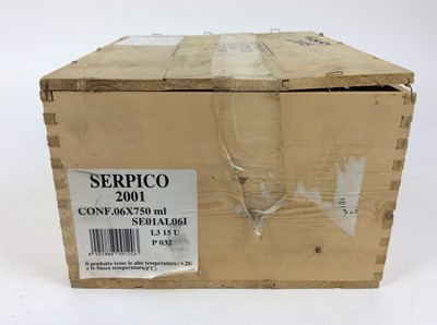 Lot 63 - Wine - six bottles, Serpico Dei Feudi Di San Gregorio 2001, owc