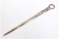 Lot 446 - Contemporary silver letter-opener in the form...