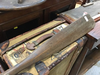 Lot 75 - An old Oar together with an old school chart / world map (2)