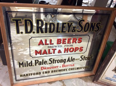 Lot 434 - Two advertising mirrors- T.D Ridley & Sons and Rolls Royce