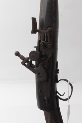 Lot 393 - Antique Arab jazel flintlock musket