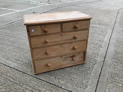 Lot 975 - Victorian pine chest of drawers