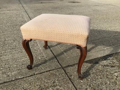 Lot 1022 - 19th century mahogany footstool