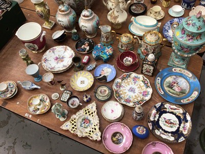 Lot 499 - Good collection of 19th century and later continental porcelain, including Dresden wares