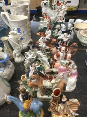 Lot 177 - Collection of Staffordshire figures, 19th century and later