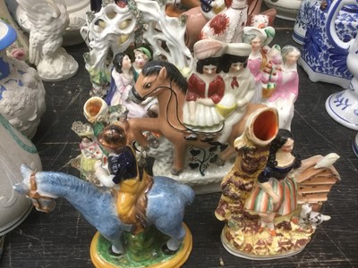 Lot 177 - Collection of Staffordshire figures, 19th century and later