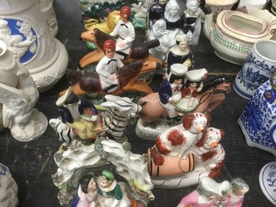 Lot 177 - Collection of Staffordshire figures, 19th century and later