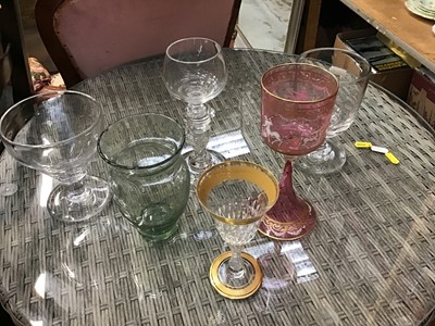 Lot 538 - Venetian style glasses and others