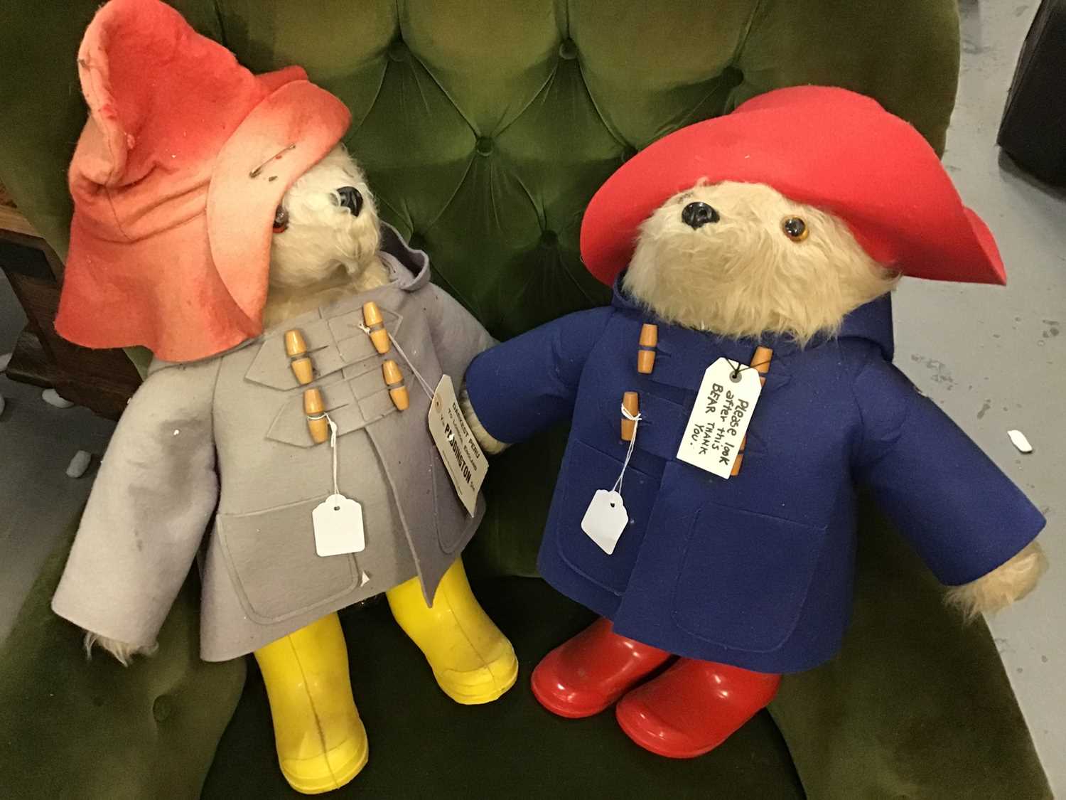 Lot 551 - Two old Paddington bear models