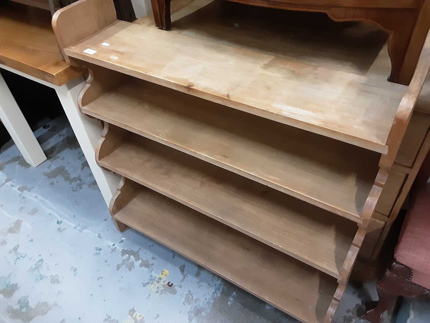 Lot 983 - Pine open bookcase