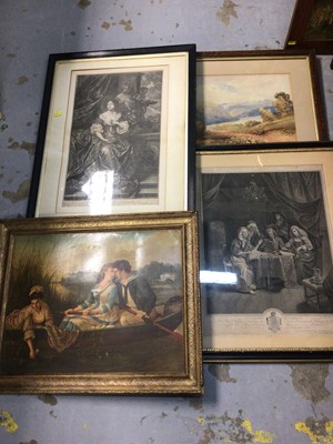 Lot 479 - Quantity of pictures, prints and mirrors