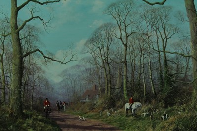 Lot 1038 - John Caesar Smith oil on canvas hunting scene