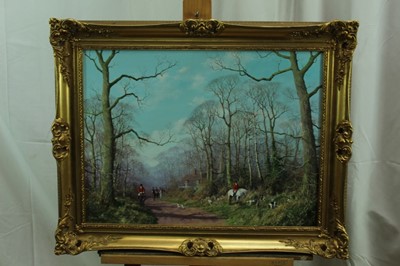 Lot 1038 - John Caesar Smith oil on canvas hunting scene