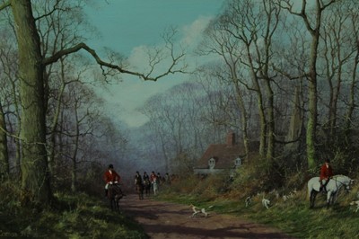 Lot 1038 - John Caesar Smith oil on canvas hunting scene