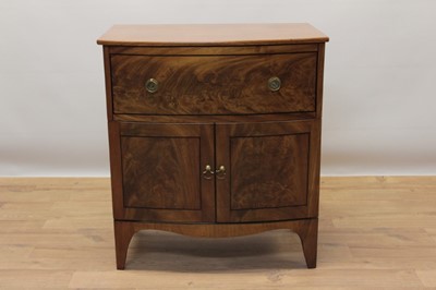 Lot 787 - Regency bowfront bedside cupboard