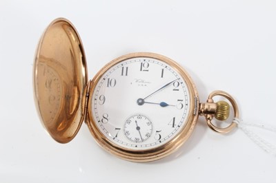 Lot 121 - Early 20th century Waltham 9ct gold closed face pocket watch