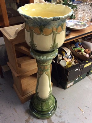 Lot 452 - Burmantofts jardiniere on stand