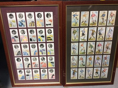 Lot 454 - Two framed cigarette card collections and two other prints