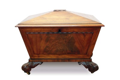 Lot 757 - George IV mahogany wine cooler.