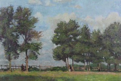 Lot 96 - Edward Hall (b. 1930) oil on canvas Young Elms, signed, inscribed verso