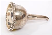 Lot 470 - George III silver wine funnel of conventional...