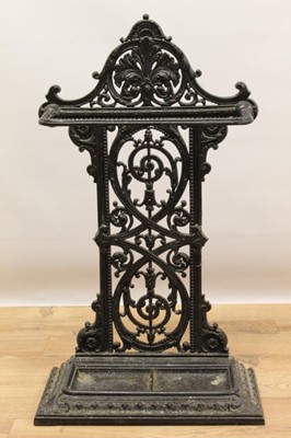 Lot 736 - Victorian cast iron stick stand by Falkirk