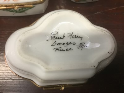 Lot 199 - Three Limoges Masonic boxes