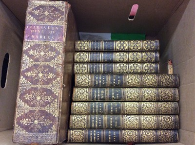 Lot 1243 - Chaucer, Canterbury Tales, five volume set, together with a three volume set of the Romance of the Rose and The History of the reign of Charles II