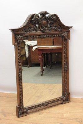 Lot 746 - George II style carved walnut overmantel mirror