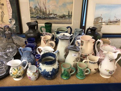 Lot 243 - Quantity of pottery jugs